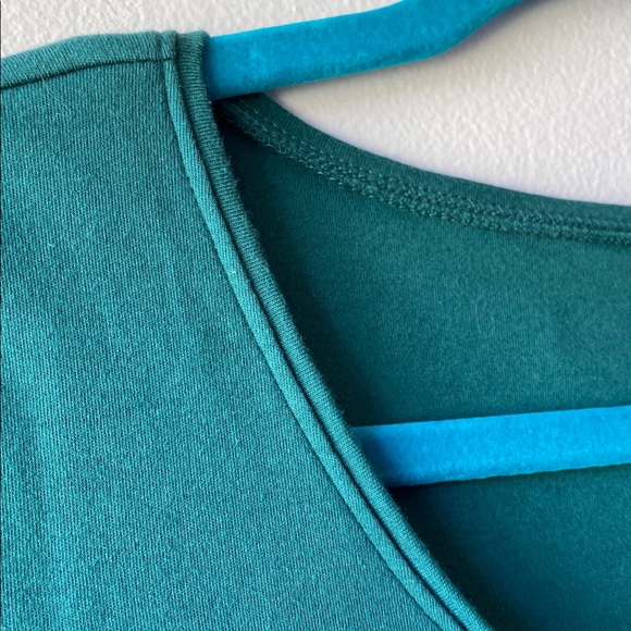 EILEEN FISHER Women's 3/4-Sleeve Shirt Top Deep Green Size Small Cotton Basic - Picture 4 of 7